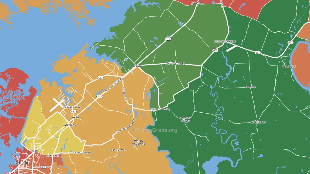 21838, MD Map of Theft Rates
