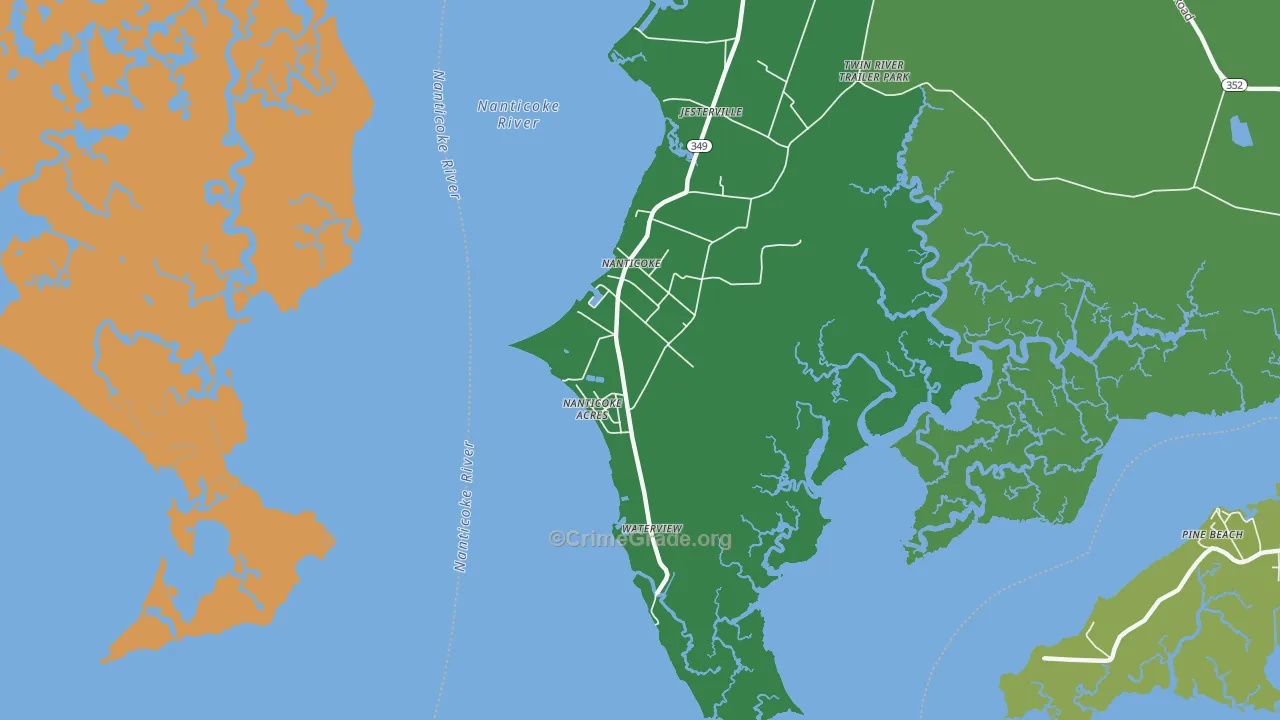 21840, MD Map of Theft Rates