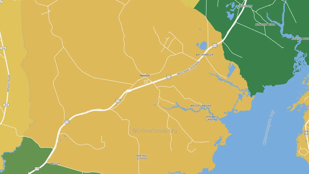 21841, MD Map of Theft Rates