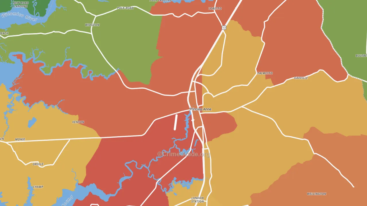 21853, MD Map of Theft Rates