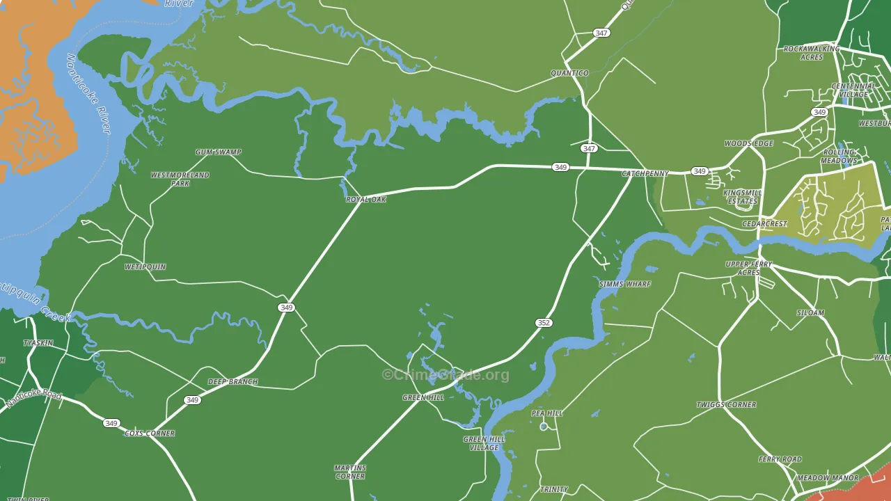 21856, MD Map of Theft Rates