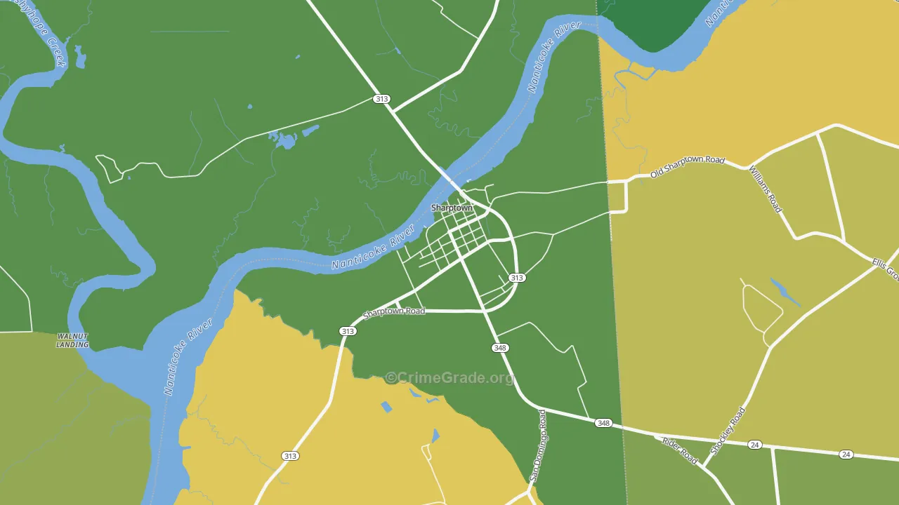 21861, MD Map of Theft Rates