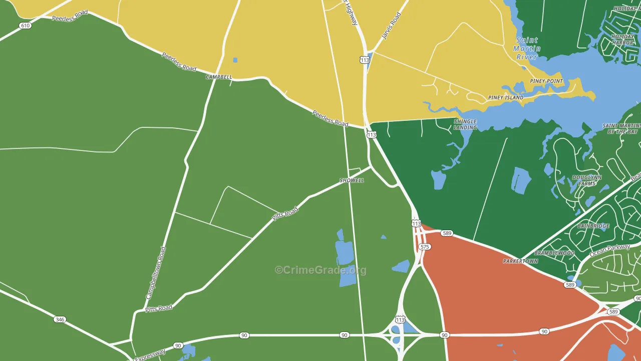 21862, MD Map of Theft Rates