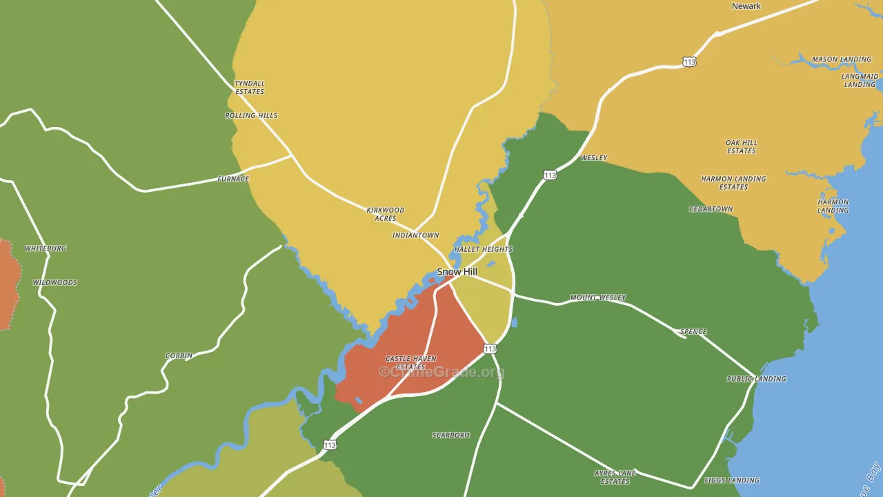 21863, MD Map of Theft Rates