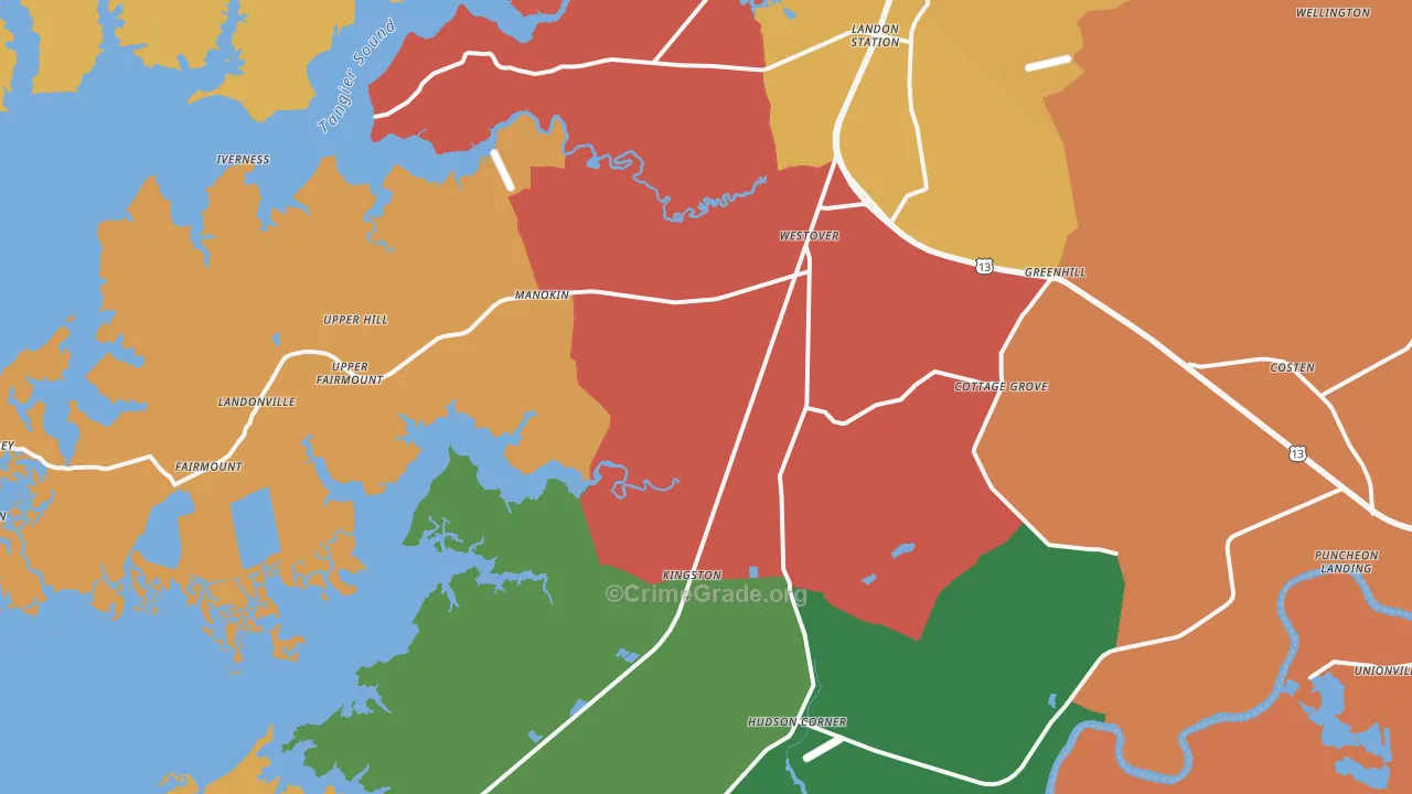 21871, MD Map of Theft Rates