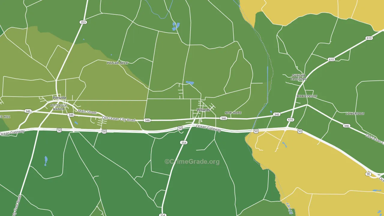 21874, MD Map of Theft Rates
