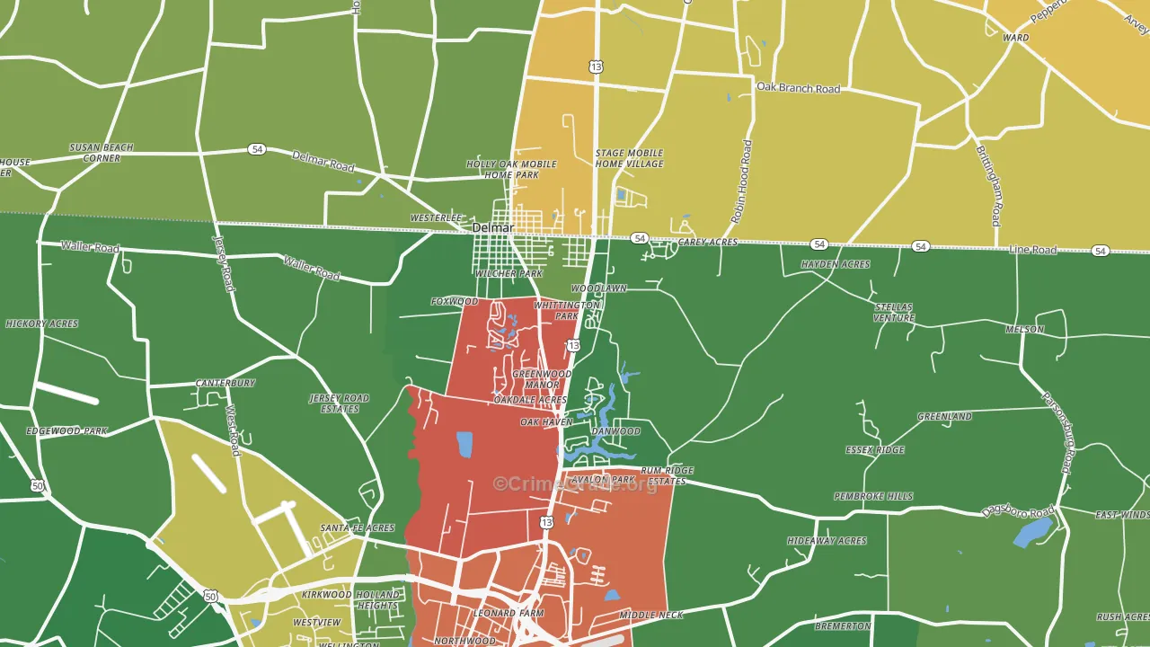 21875, MD Map of Theft Rates