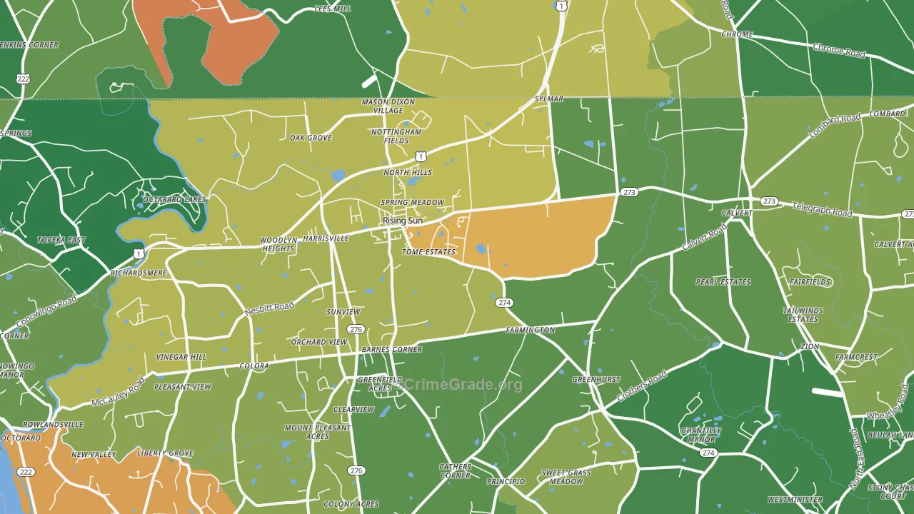21911, MD Map of Theft Rates
