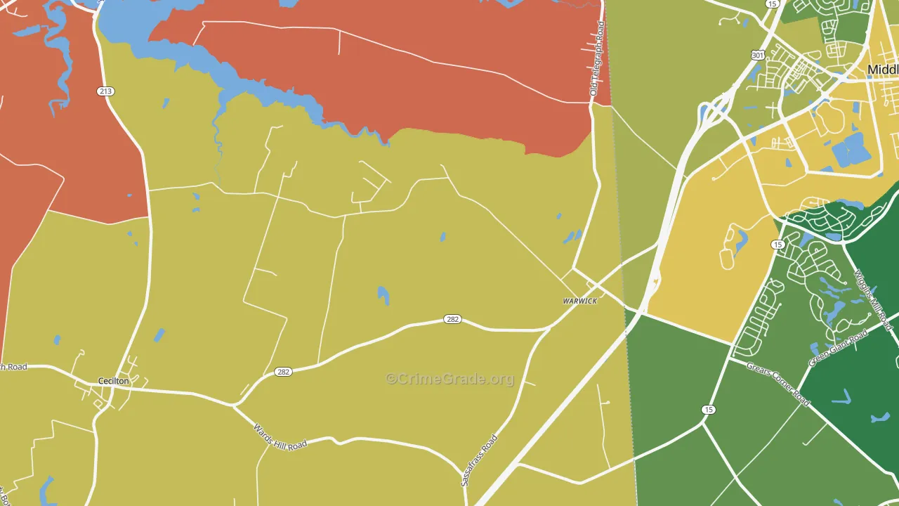 21912, MD Map of Theft Rates