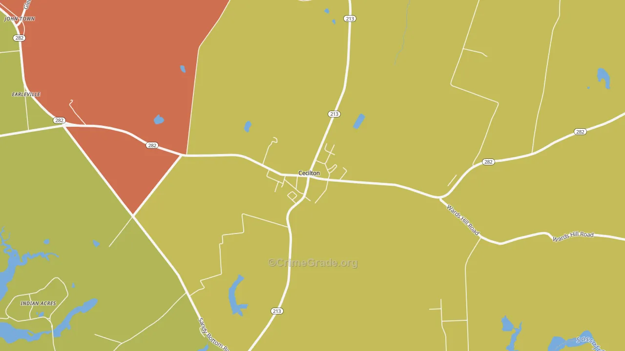 21913, MD Map of Theft Rates
