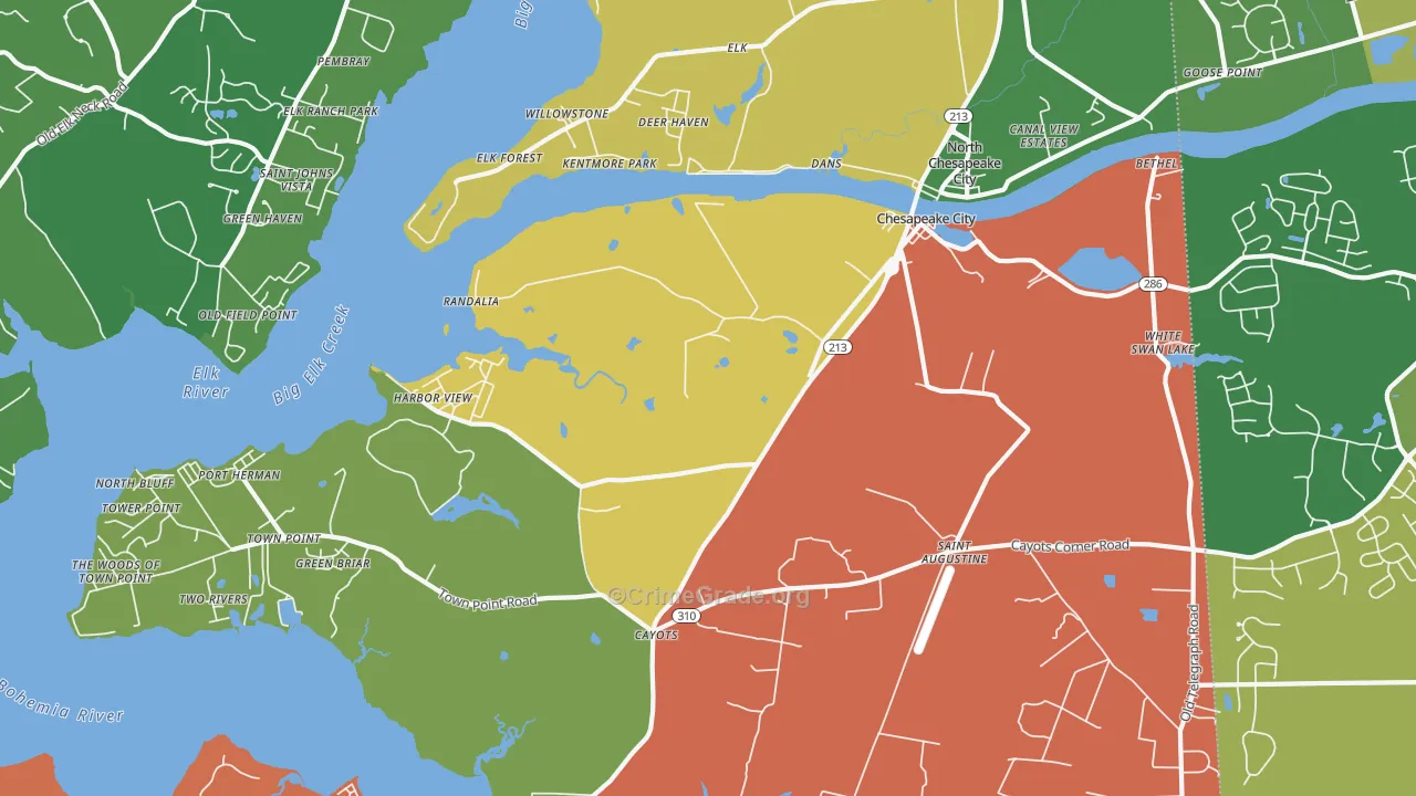 21915, MD Map of Theft Rates