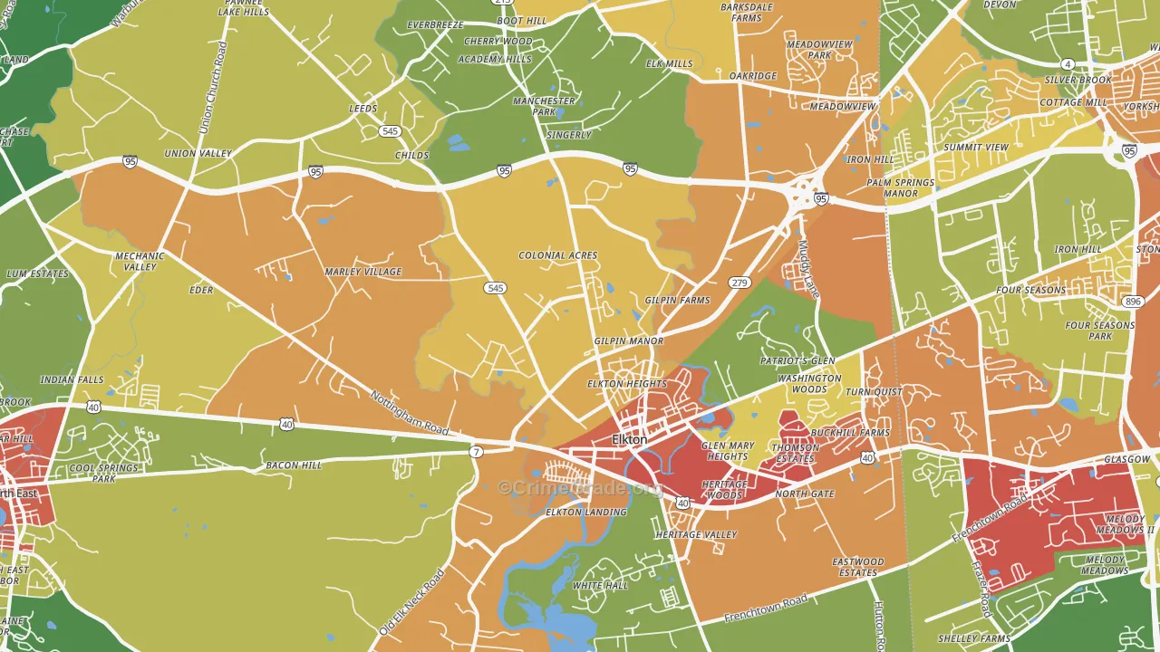 21921, MD Map of Theft Rates