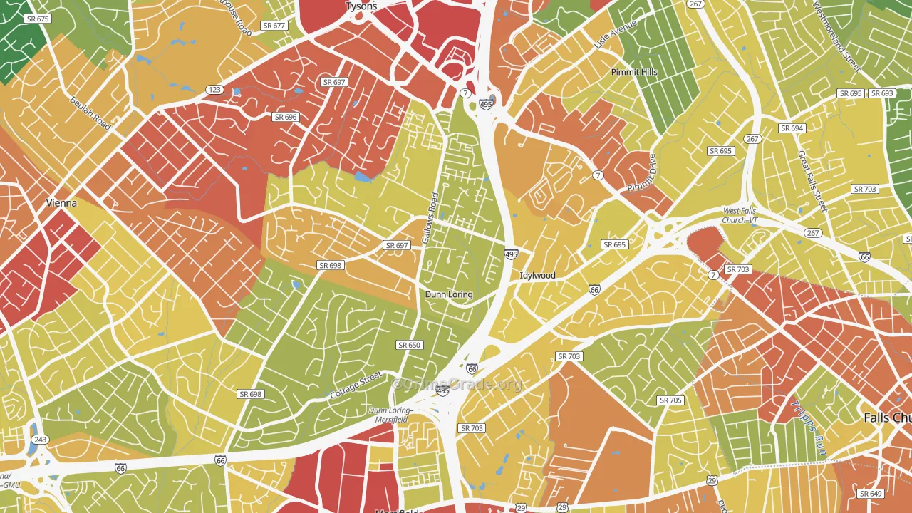22027, VA Map of Theft Rates