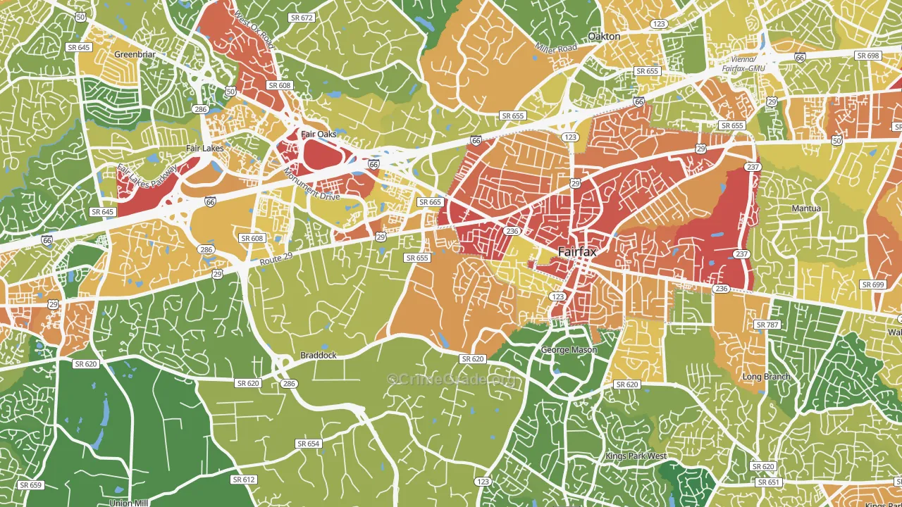 22030, VA Map of Theft Rates