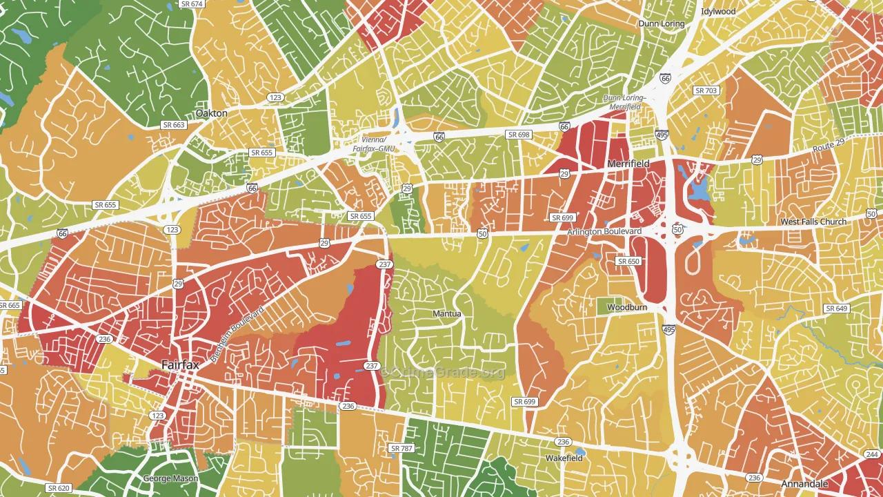 22031, VA Map of Theft Rates