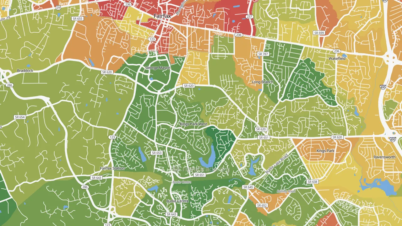 22032, VA Map of Theft Rates