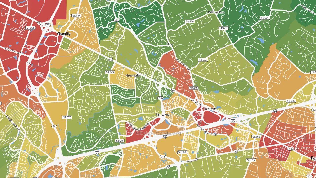 22033, VA Map of Theft Rates