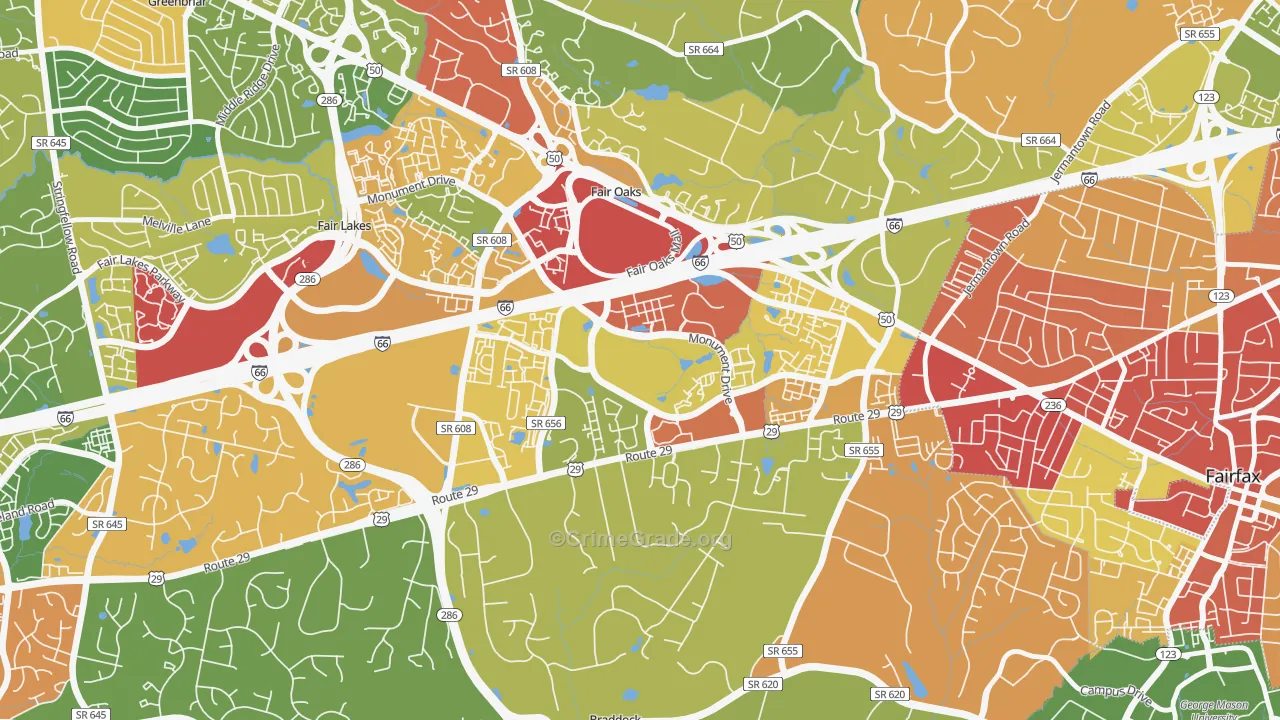 22035, VA Map of Theft Rates
