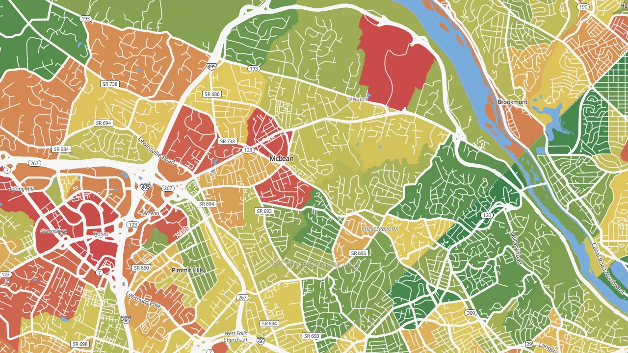 22101, VA Map of Theft Rates