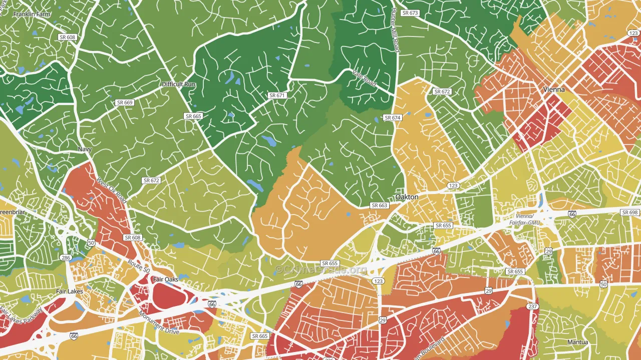 22124, VA Map of Theft Rates