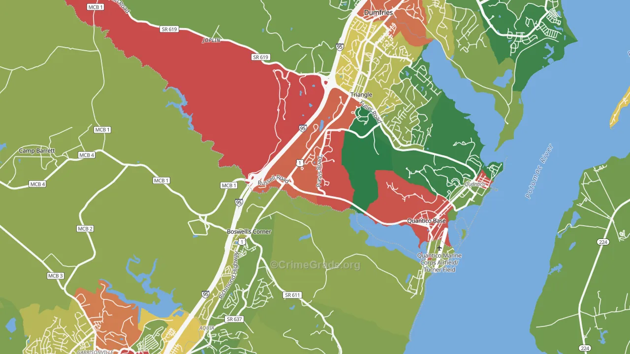 22134, VA Map of Theft Rates