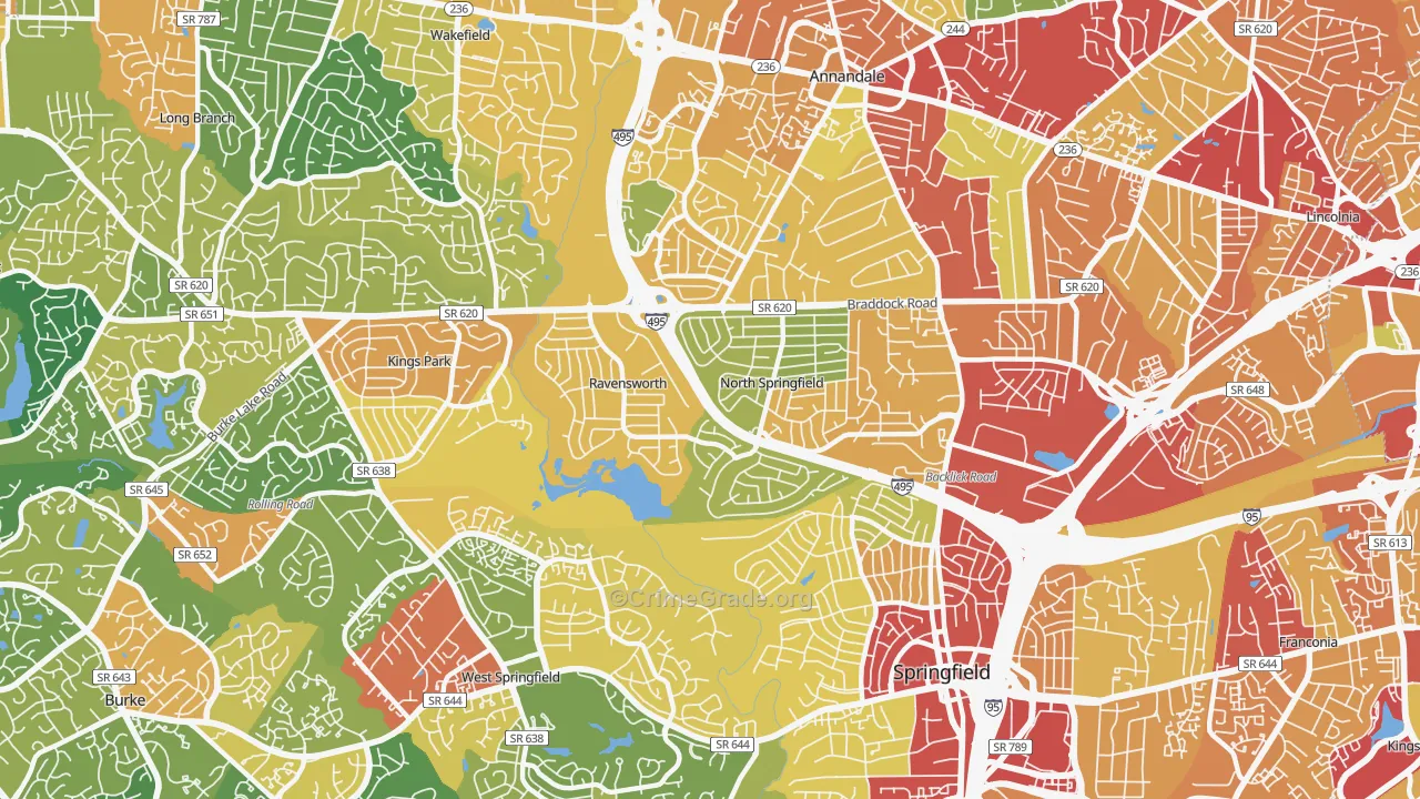 22151, VA Map of Theft Rates