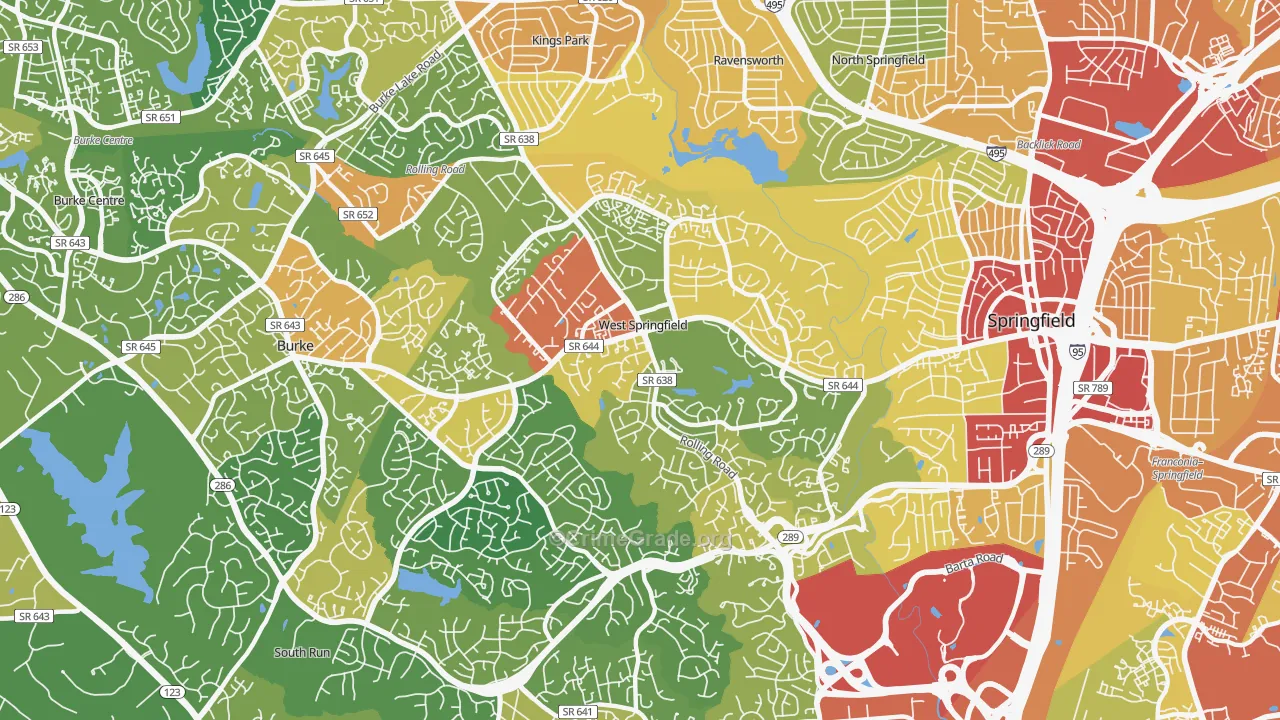 22152, VA Map of Theft Rates