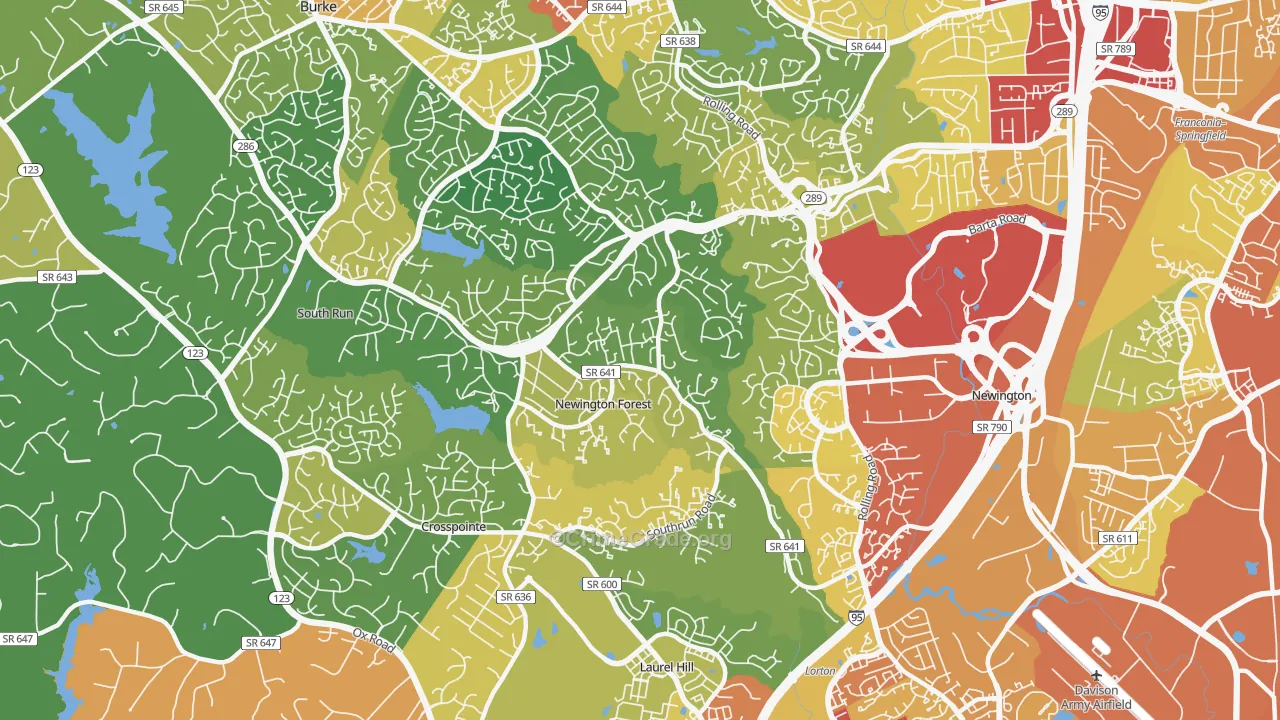 22153, VA Map of Theft Rates