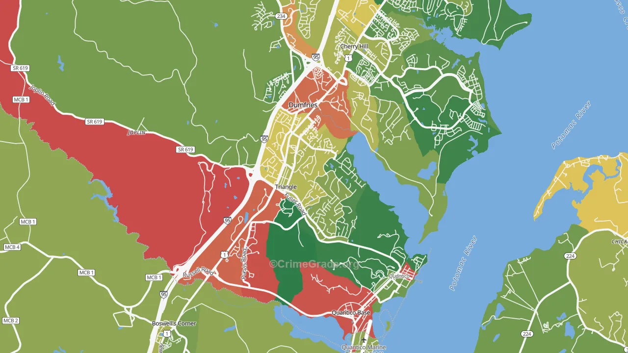 22172, VA Map of Theft Rates