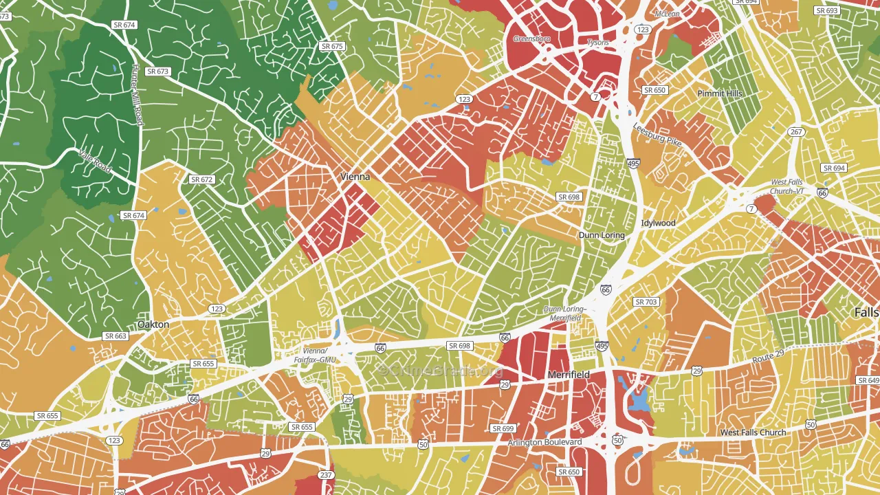 22180, VA Map of Theft Rates