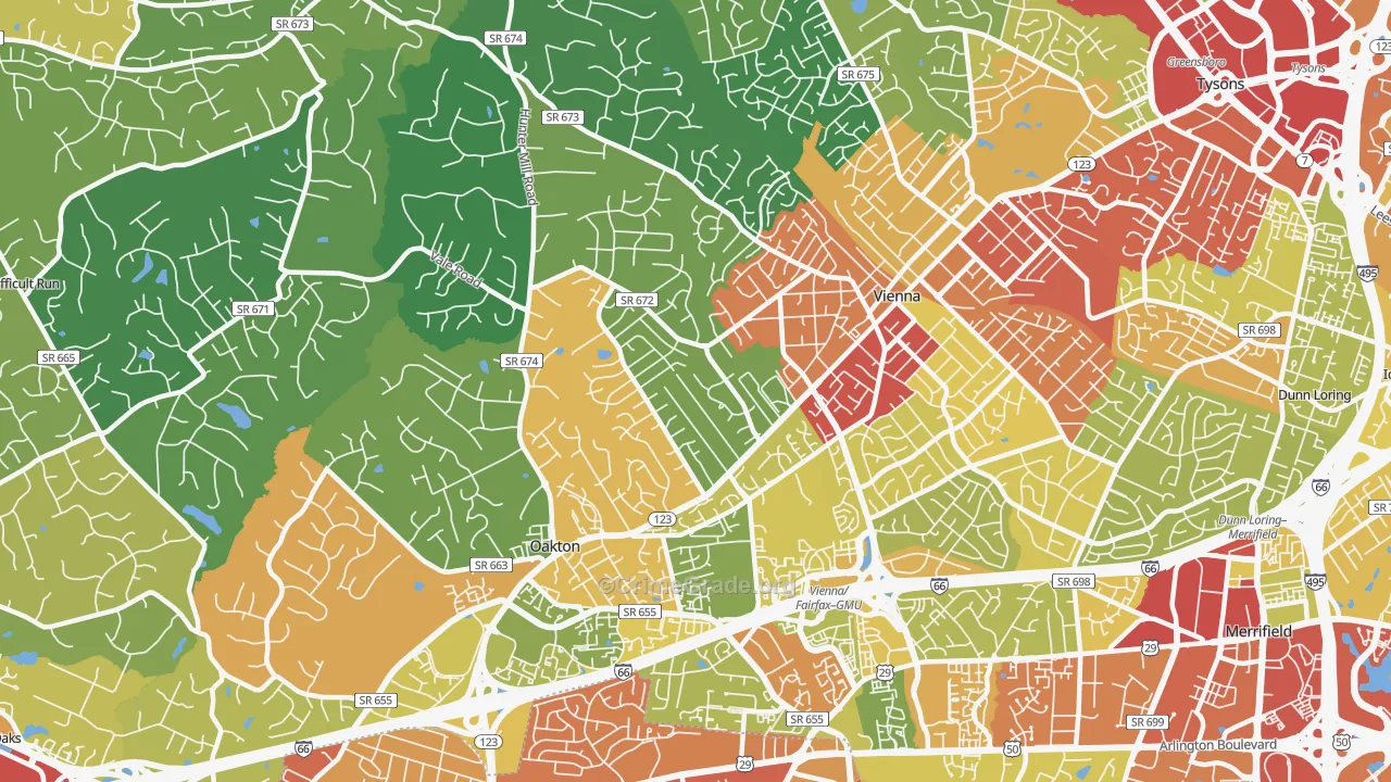 22181, VA Map of Theft Rates