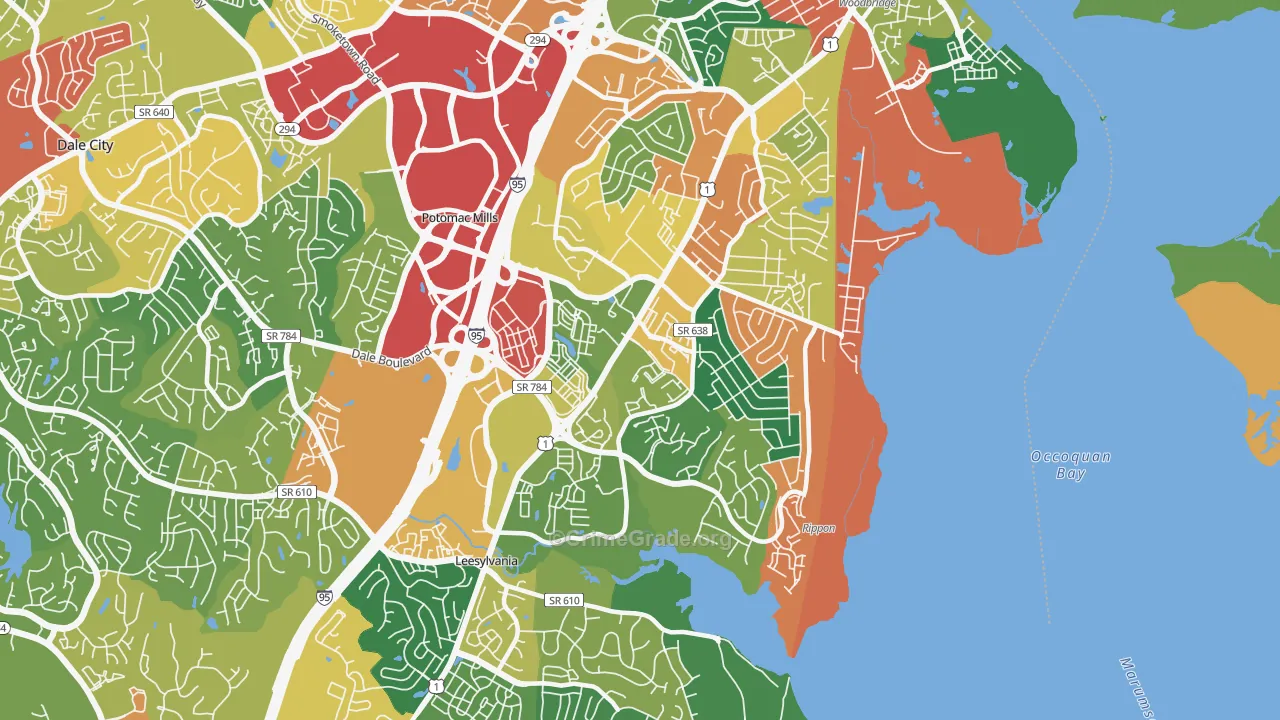 22191, VA Map of Theft Rates