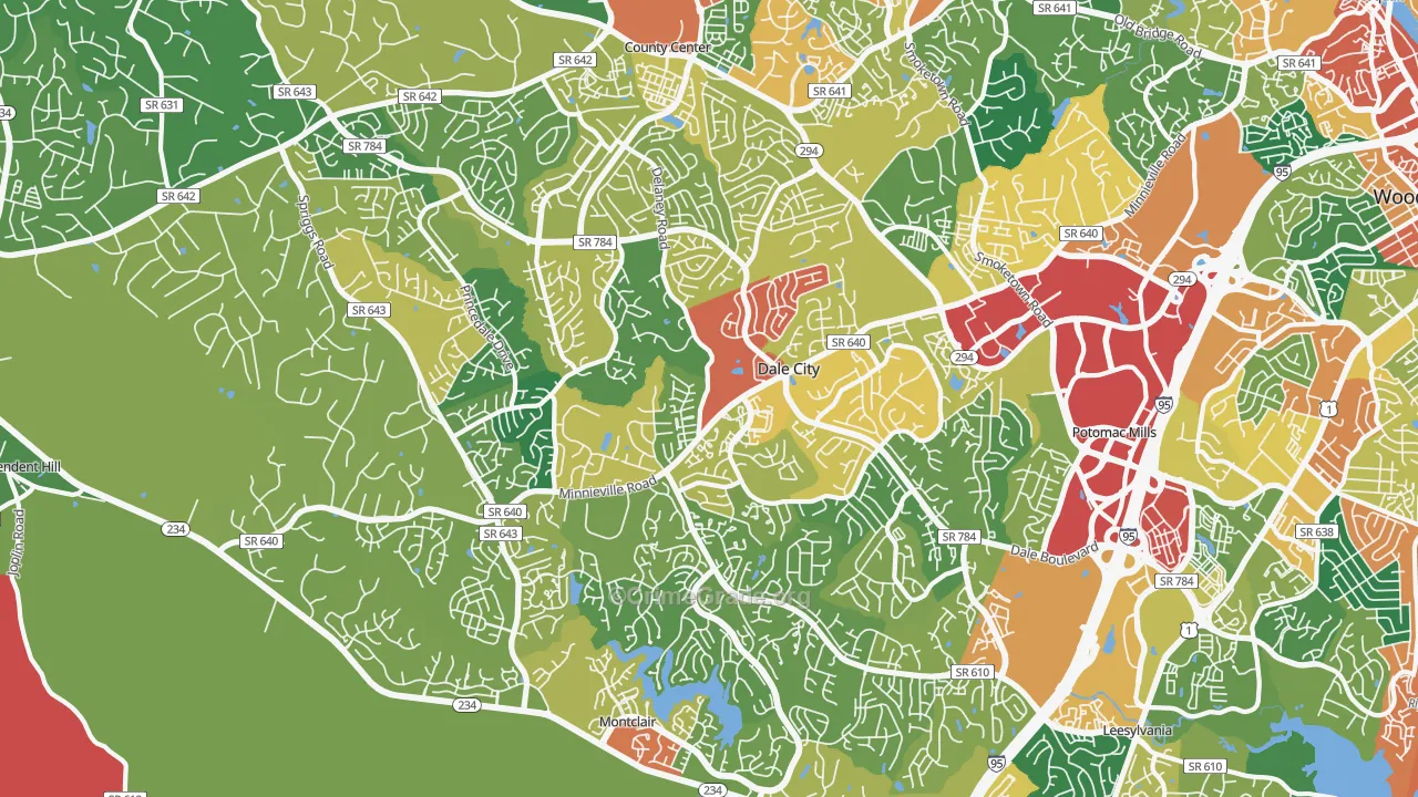 22193, VA Map of Theft Rates