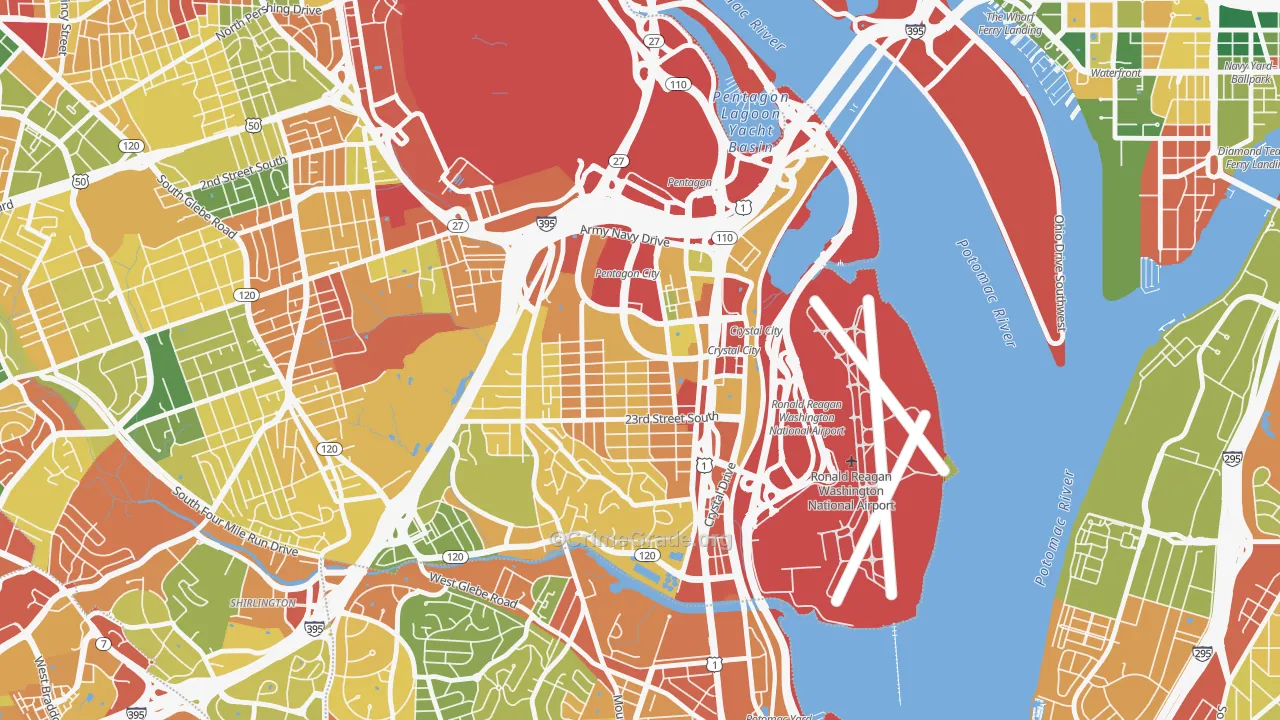 22202, VA Map of Theft Rates