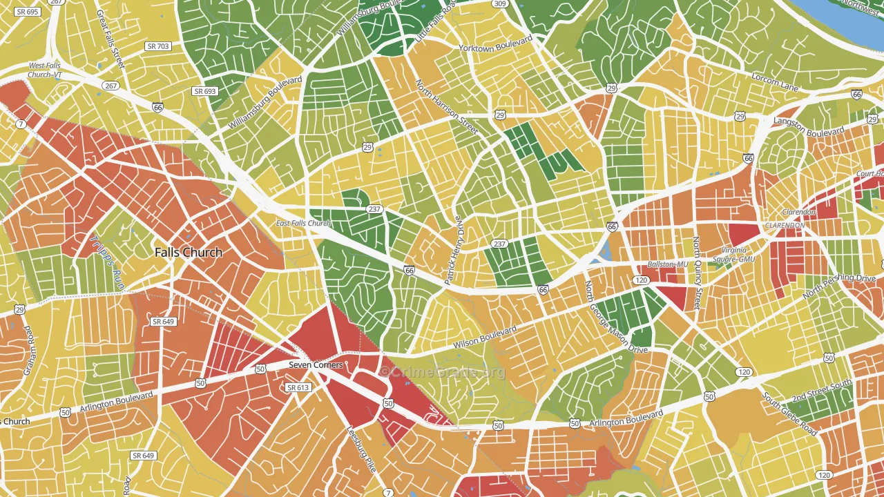 22205, VA Map of Theft Rates