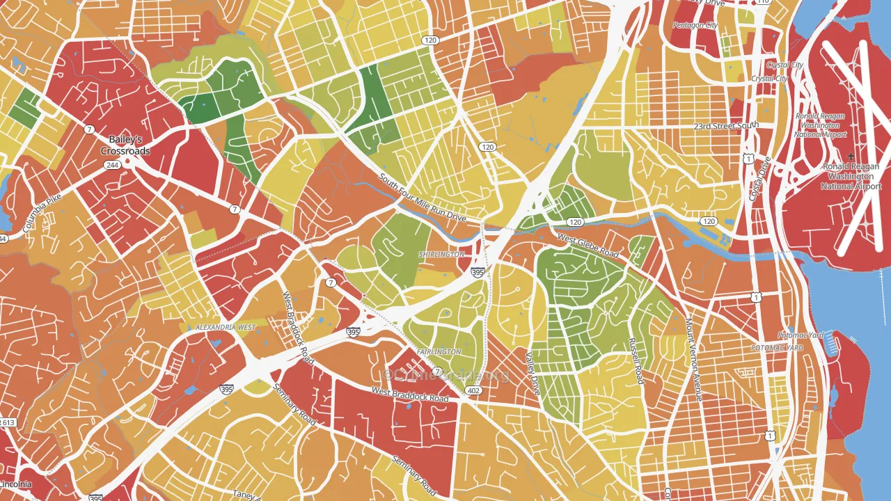 22206, VA Map of Theft Rates