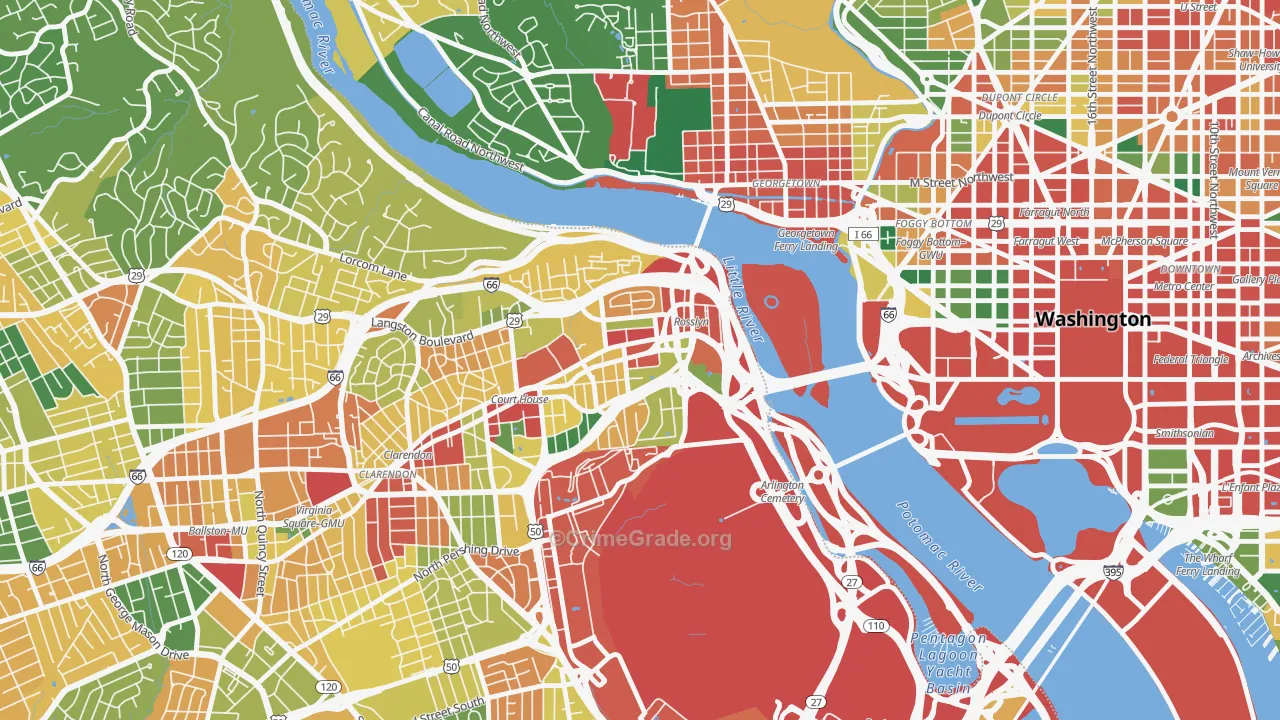 22209, VA Map of Theft Rates