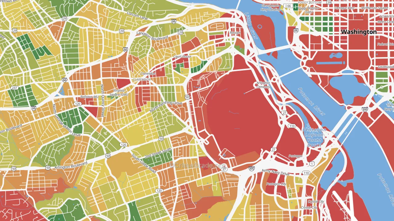 22211, VA Map of Theft Rates