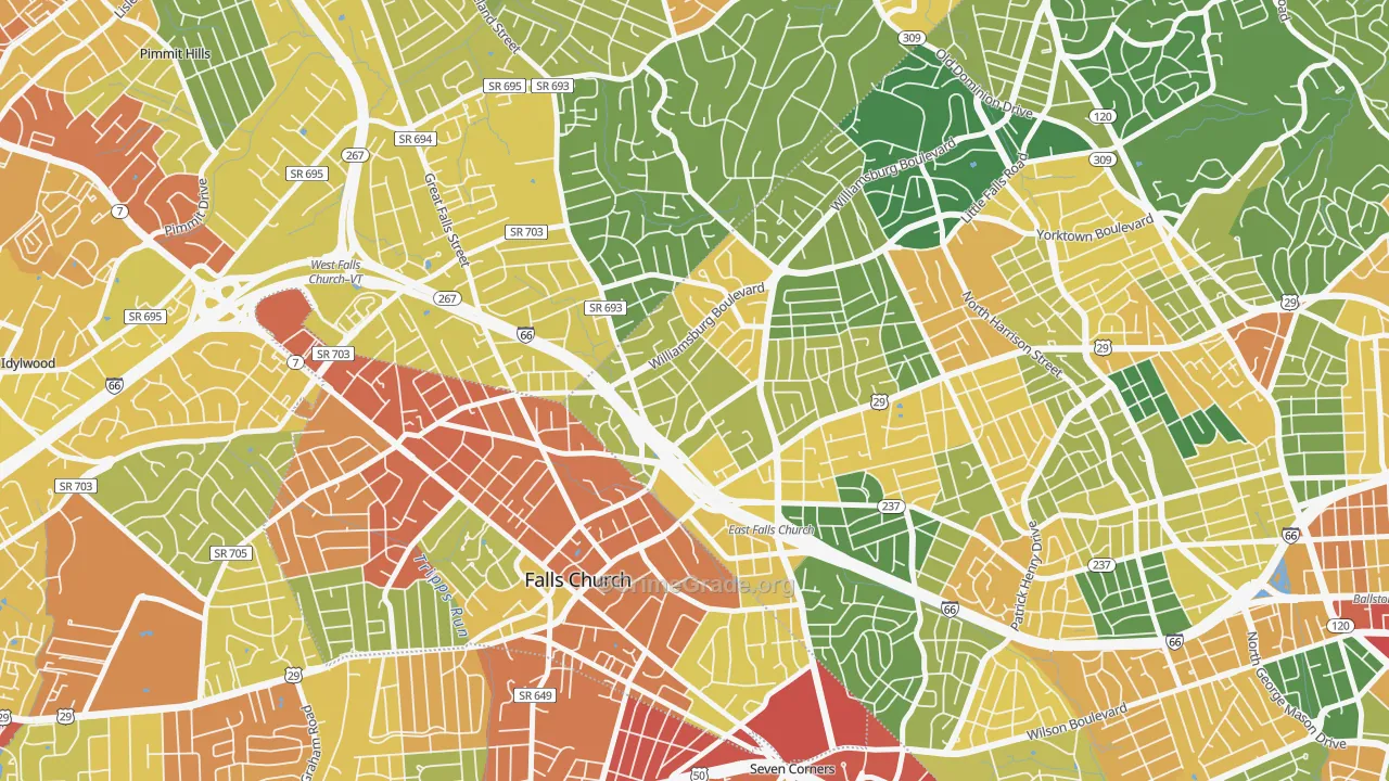 22213, VA Map of Theft Rates