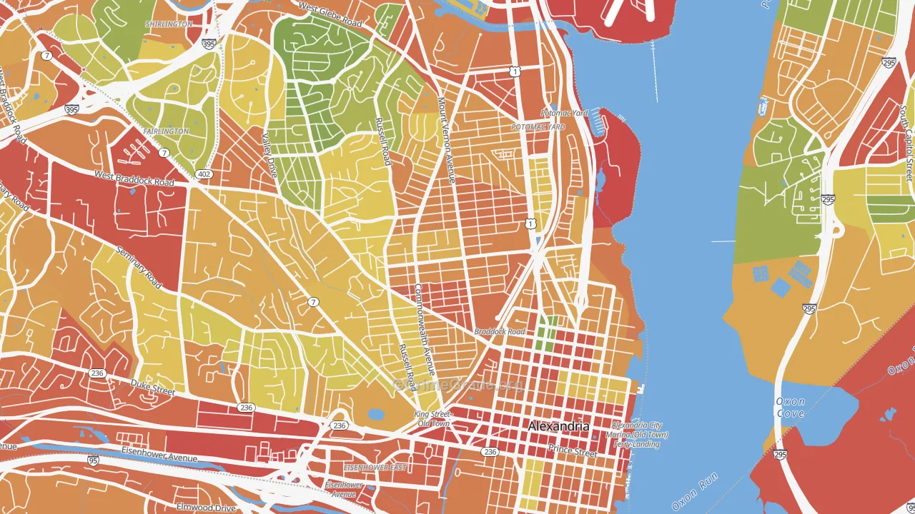 22301, VA Map of Theft Rates