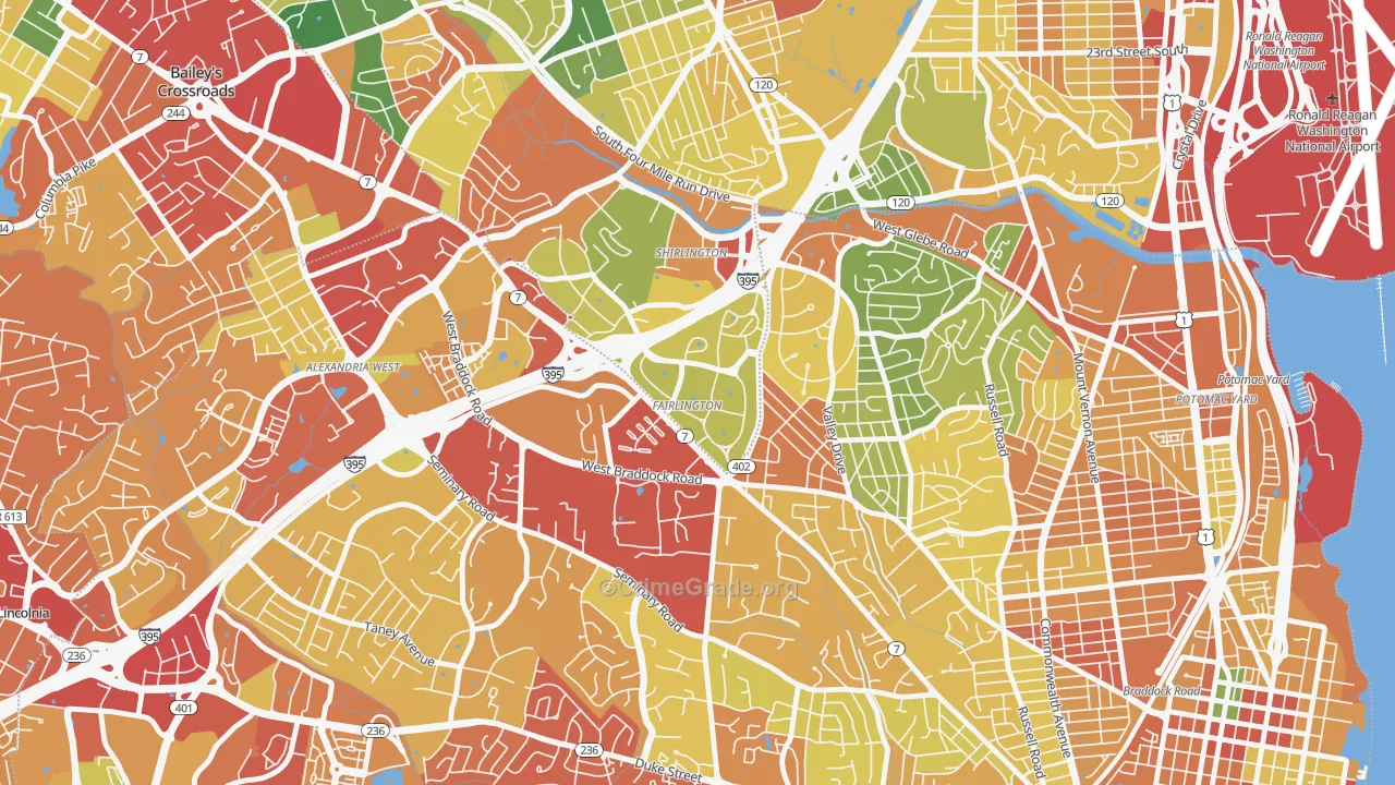 22302, VA Map of Theft Rates