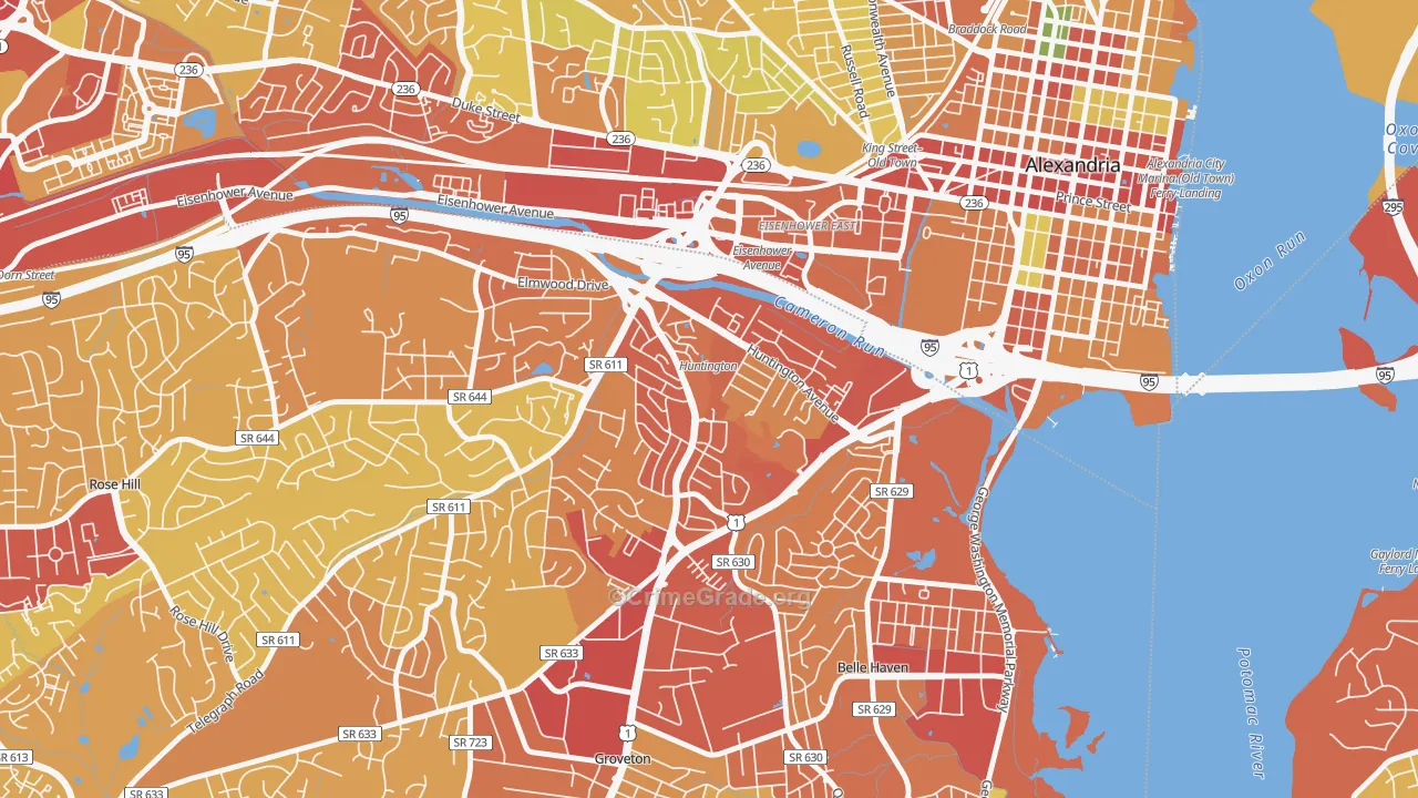 22303, VA Map of Theft Rates