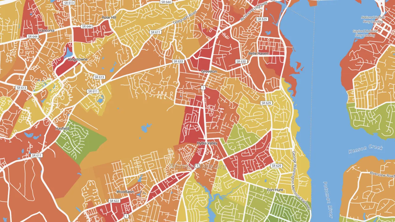 22306, VA Map of Theft Rates