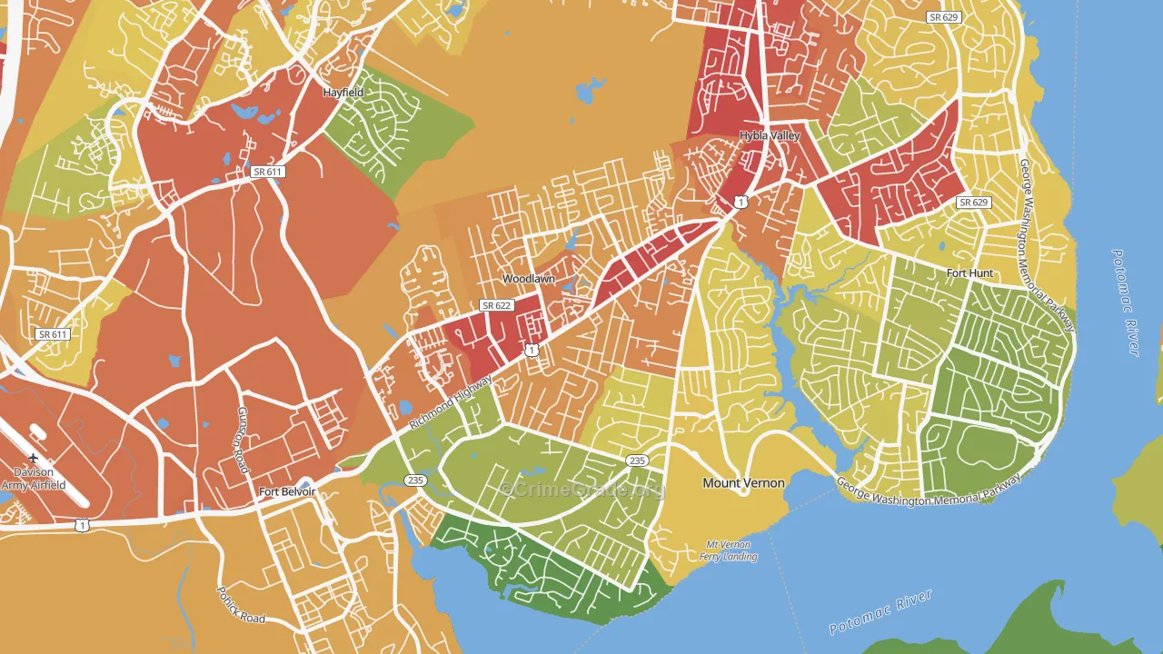22309, VA Map of Theft Rates