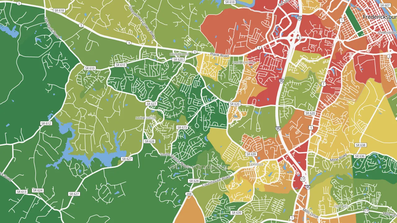22407, VA Map of Theft Rates
