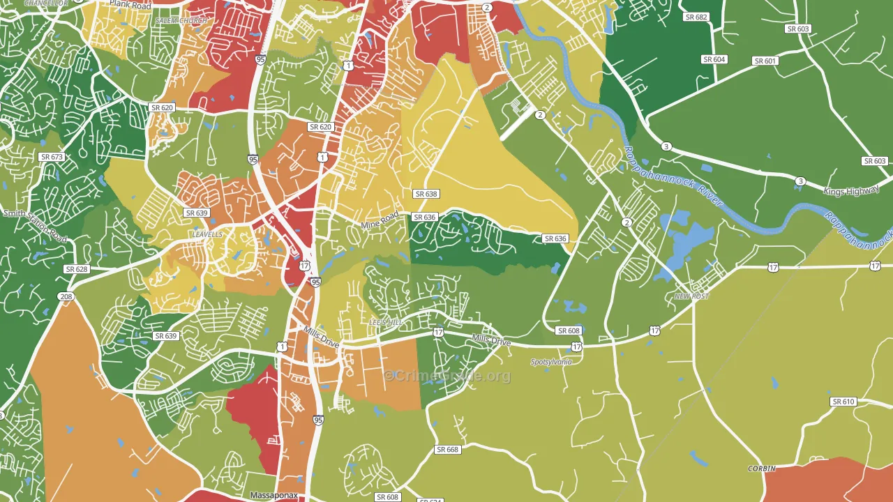 22408, VA Map of Theft Rates