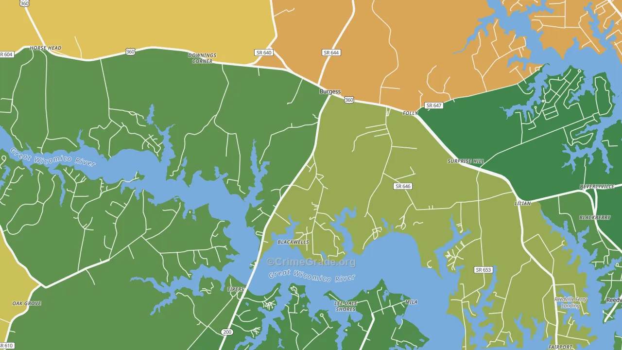 22432, VA Map of Theft Rates