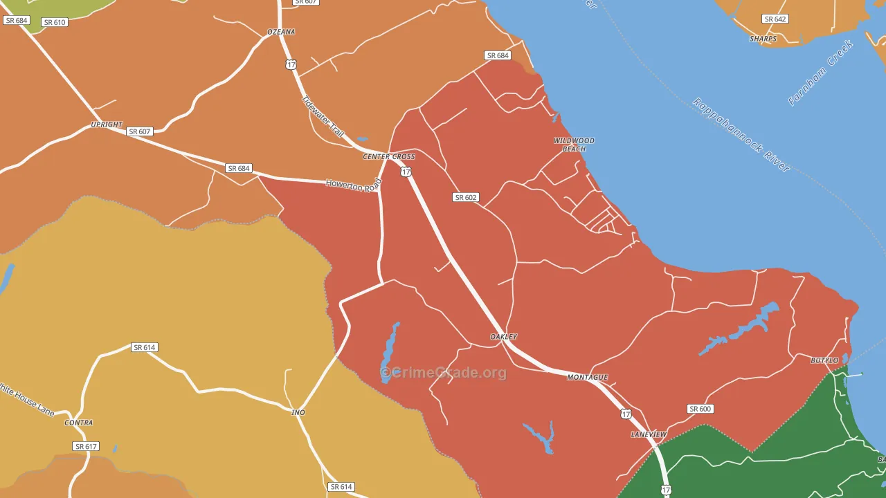 22437, VA Map of Theft Rates