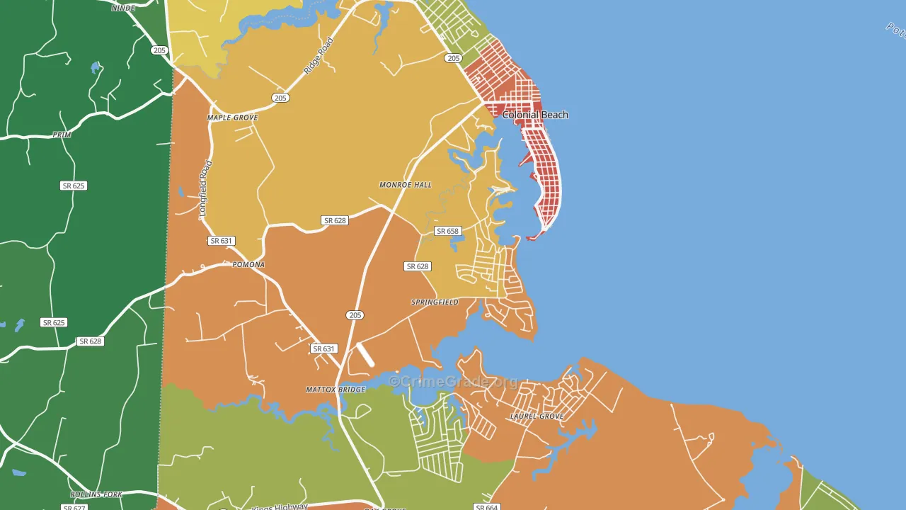 22443, VA Map of Theft Rates