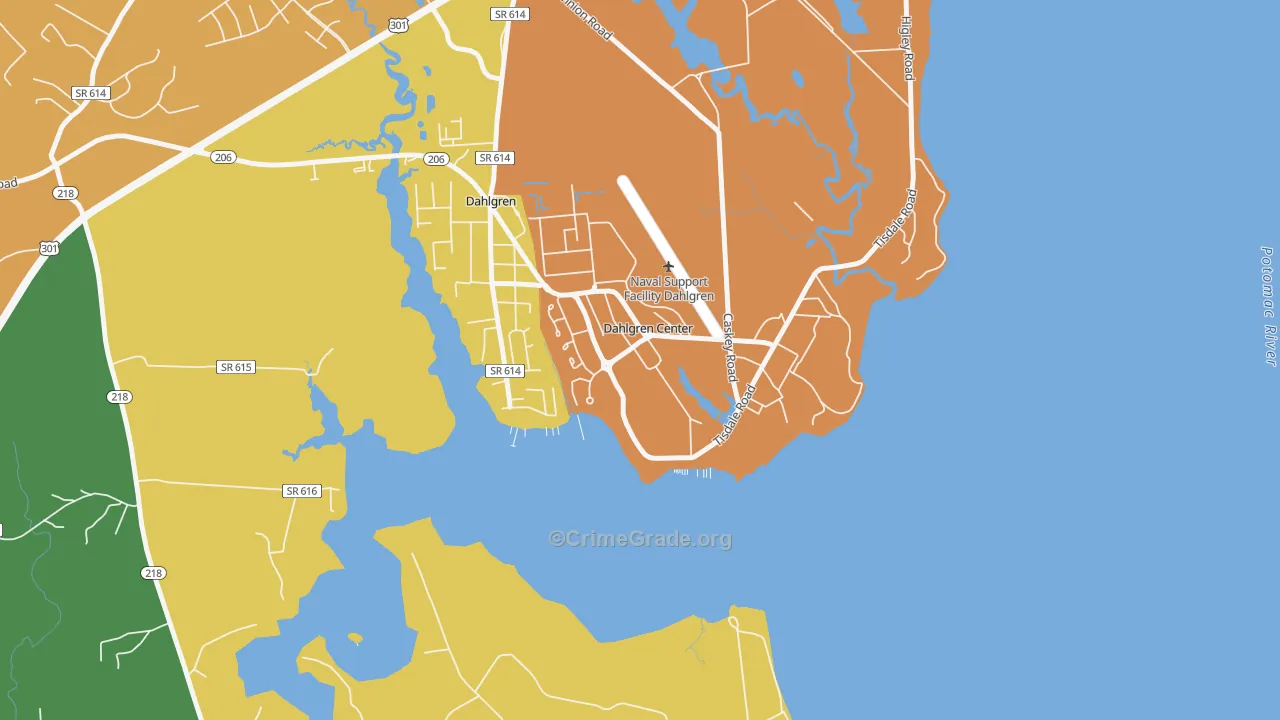 22448, VA Map of Theft Rates
